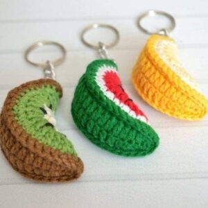Handmade crochet Fruits Keychains