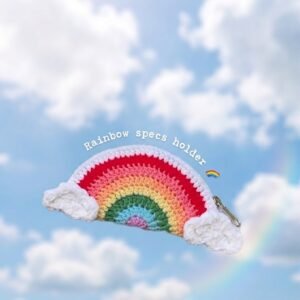 Crochet Rainbow Glasess Case